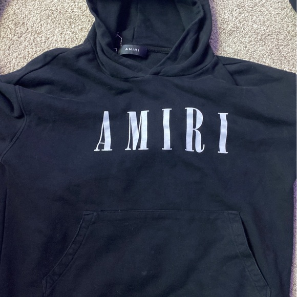 Amiri hoodie size M white on black good condition
